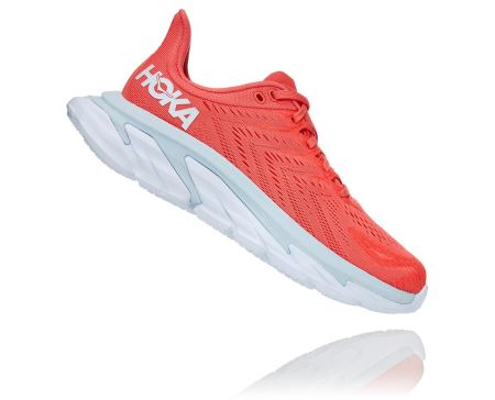 Hoka One One Clifton Edge - Adidasi Alergare Pe Drum Dama Corai / Albi | RO-VRFVhDl